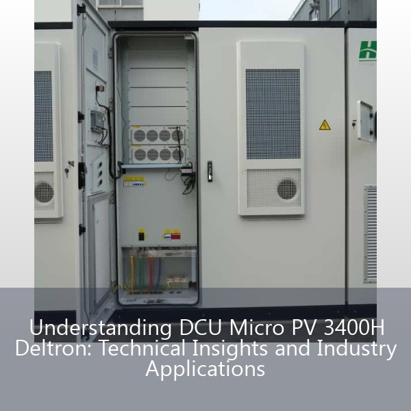 Understanding DCU Micro PV 3400H Deltron: Technical Insights and Industry Applications